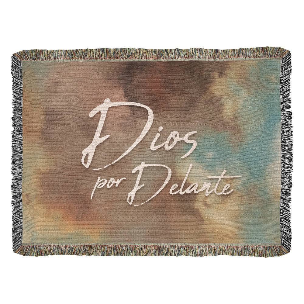 Dios por Delante - Manta, Colcha,Chamarra, Cobija, Chiva, Frazada,Cobertor - Cielo 01