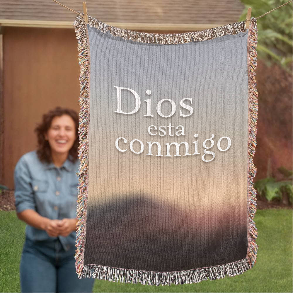 Dios esta conmigo - Manta, Colcha,Chamarra, Cobija, Chiva, Frazada,Cobertor - Abstracto 1