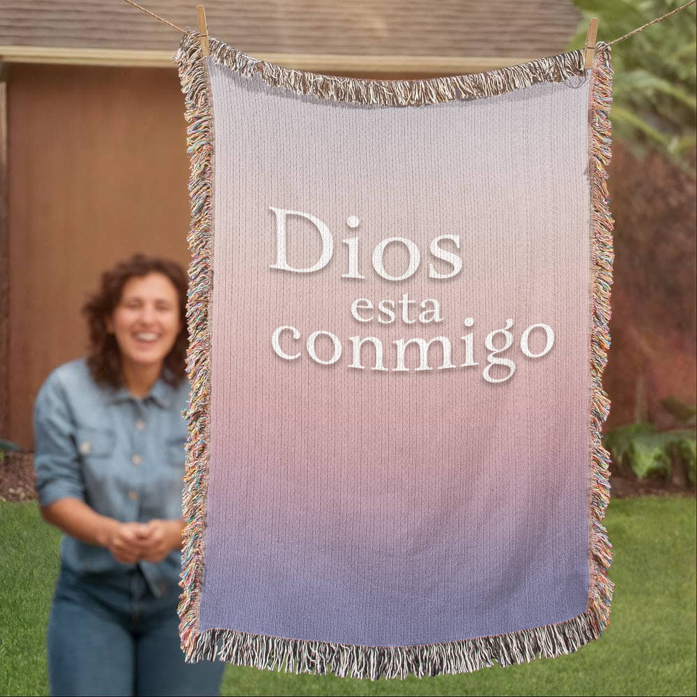 Dios esta conmigo - Manta, Colcha,Chamarra, Cobija, Chiva, Frazada,Cobertor - Abstracto 1