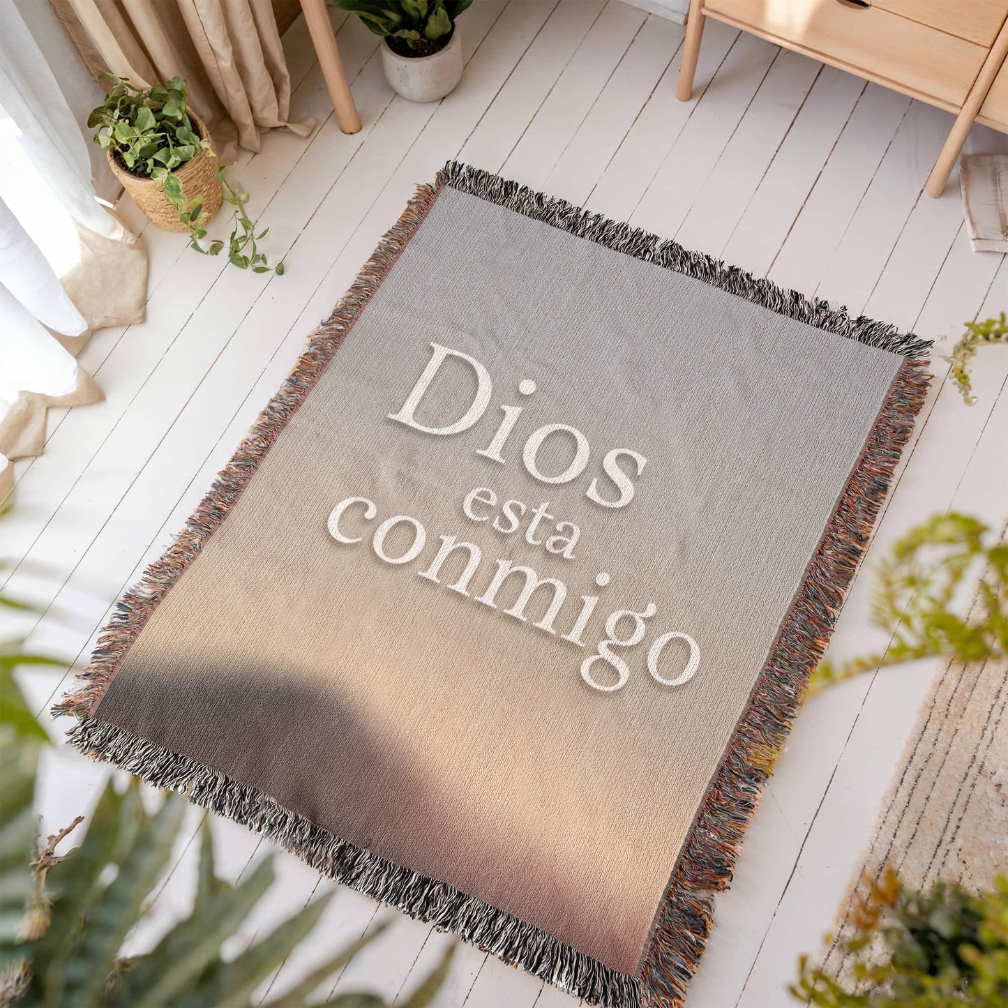 Dios esta conmigo - Manta, Colcha,Chamarra, Cobija, Chiva, Frazada,Cobertor - Abstracto 1