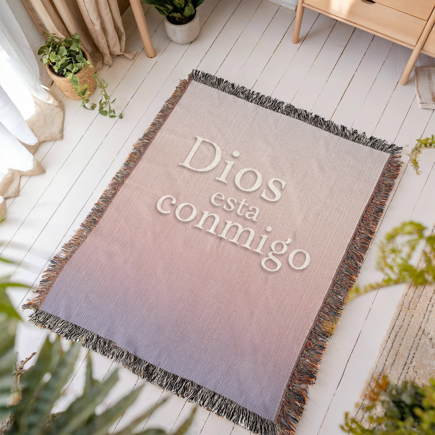 Dios esta conmigo - Manta, Colcha,Chamarra, Cobija, Chiva, Frazada,Cobertor - Abstracto 1