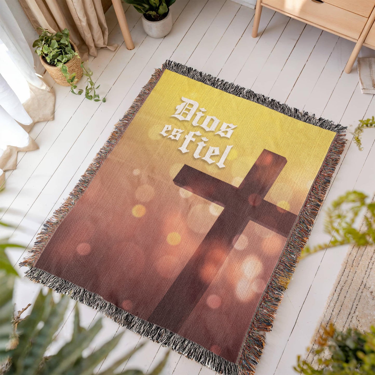 Dios es fiel - Manta, Colcha,Chamarra, Cobija, Chiva, Frazada,Cobertor - Cruz 2