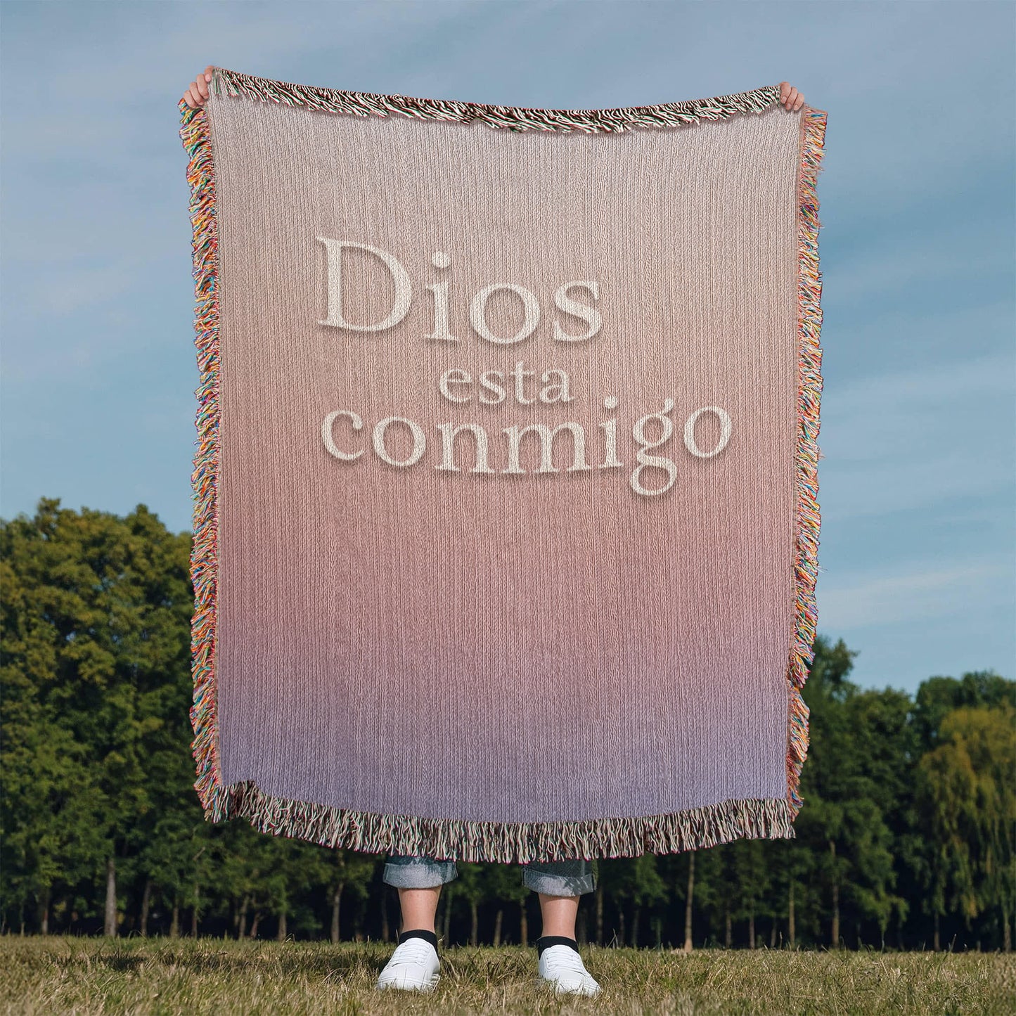 Dios esta conmigo - Manta, Colcha,Chamarra, Cobija, Chiva, Frazada,Cobertor - Abstracto 1