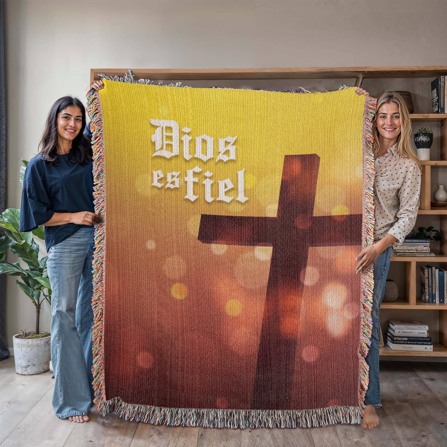 Dios es fiel - Manta, Colcha,Chamarra, Cobija, Chiva, Frazada,Cobertor - Cruz 2