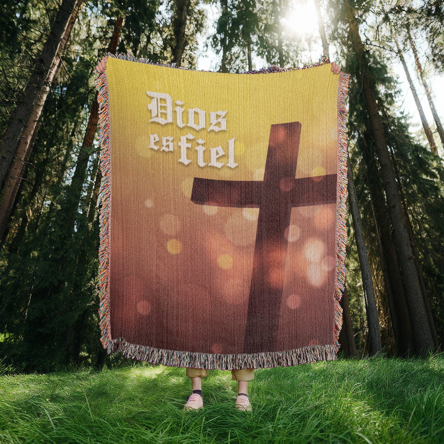 Dios es fiel - Manta, Colcha,Chamarra, Cobija, Chiva, Frazada,Cobertor - Cruz 2
